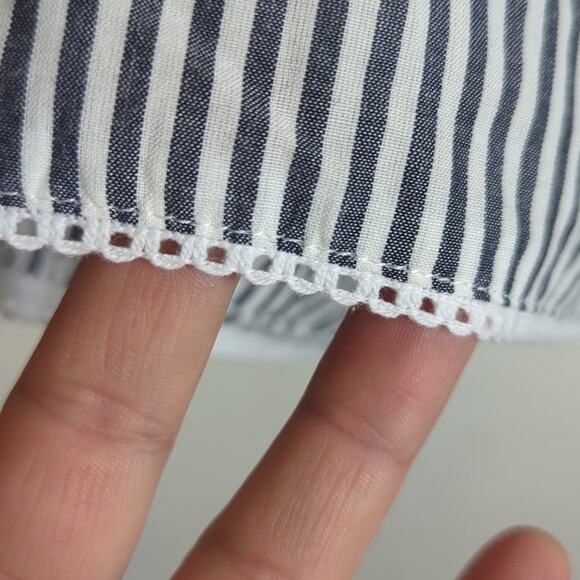 NWOT Cottagecore Popover Blouse Embroidered Panel Lace Women's Oversized M - Picture 5 of 11